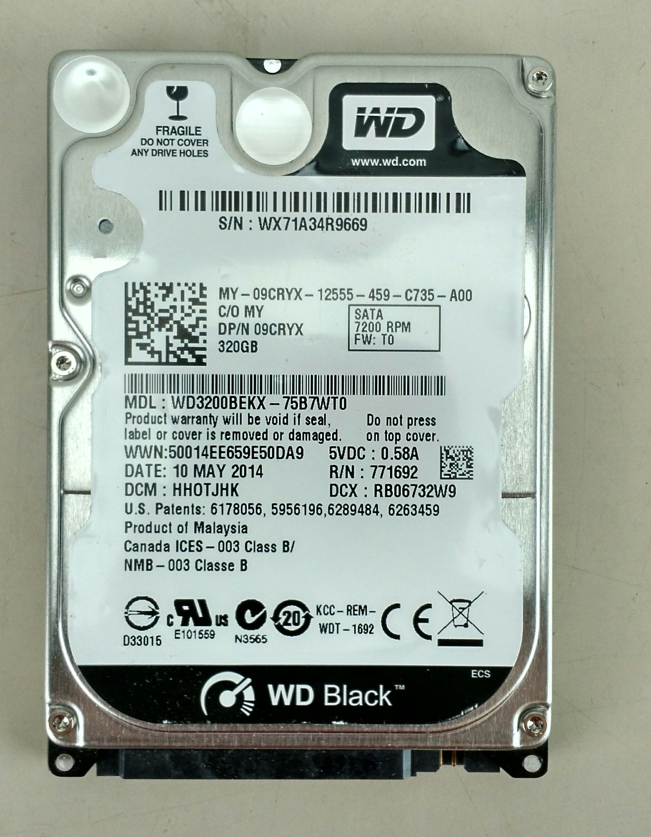 Wd scorpio black 320gb hot sale