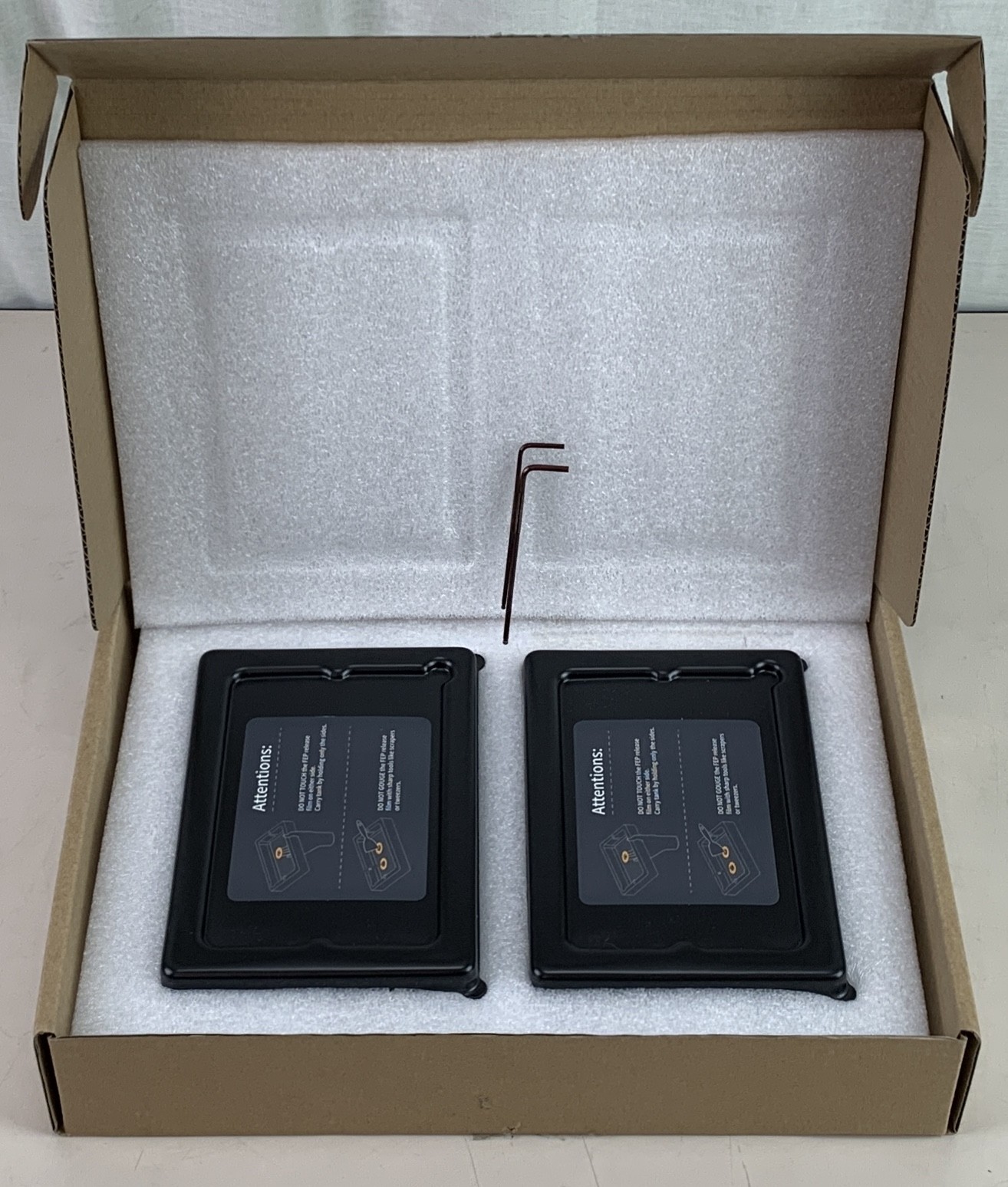 2-Pack Elegoo Mars 3D Printer Resin Tank (Aluminum) - AS IS