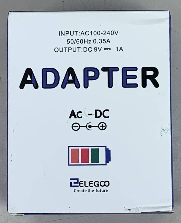 Elegoo American Plug 9V 1A AC-DC Adaptor for Arduino
