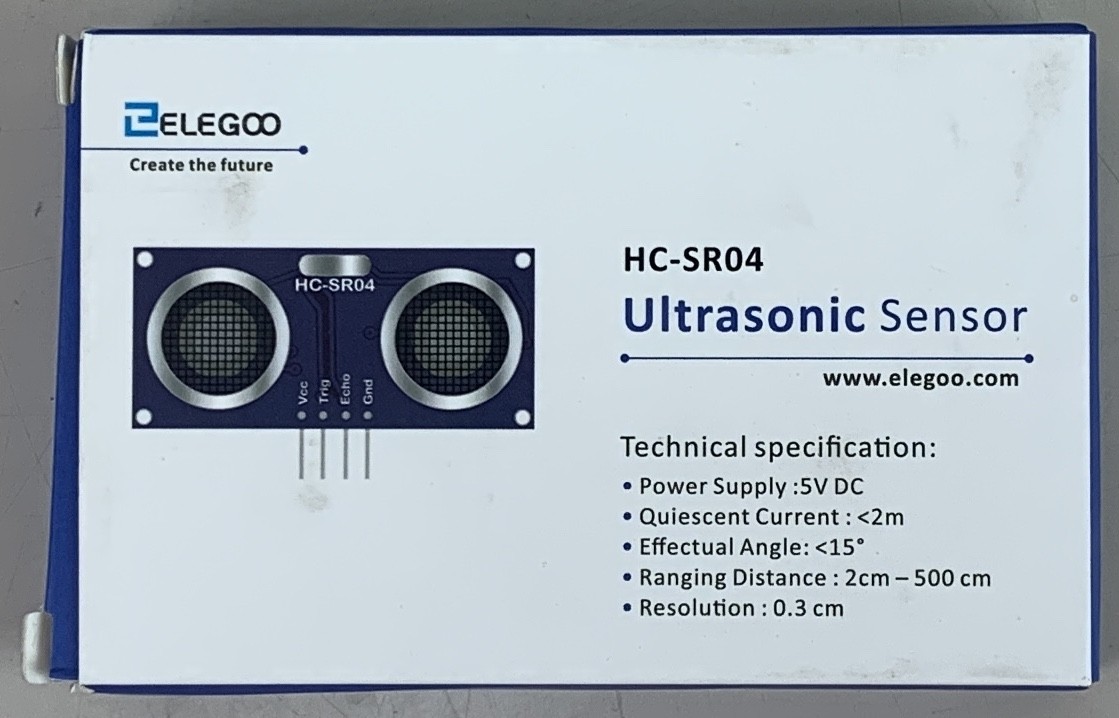 Elegoo HC-SR04 Ultrasonic Sensor - 5pc w/ 20 Dupont Wires 