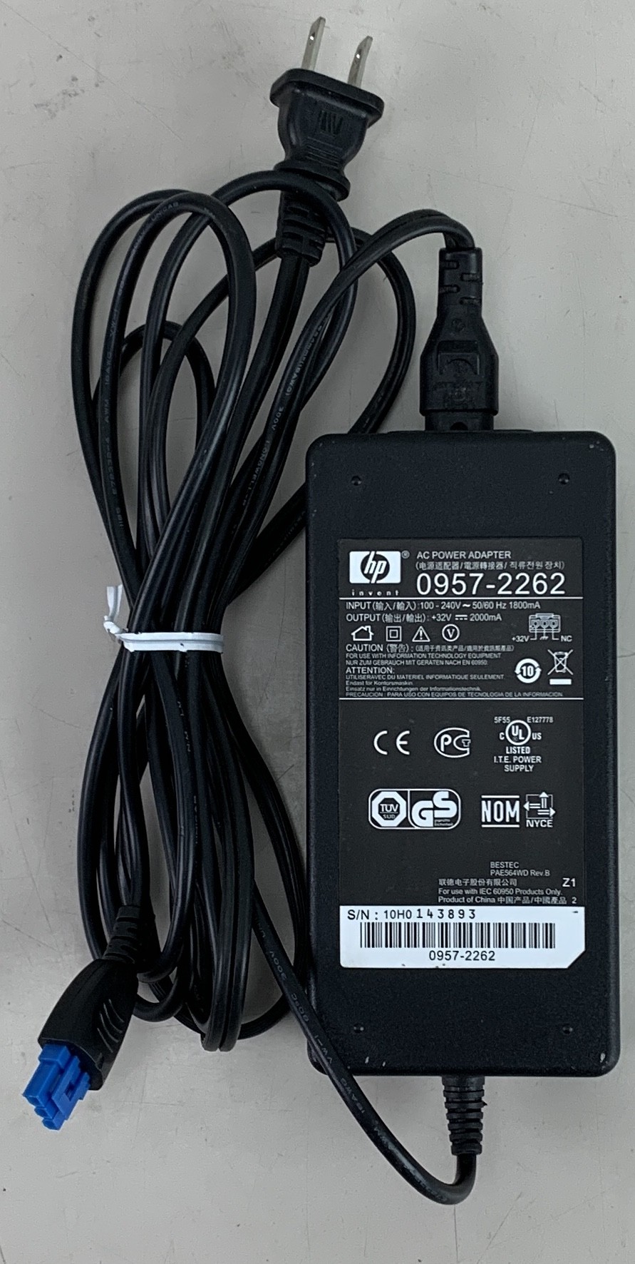 HP AC Adaptor (0957-2262) for DeskJet 8500 Printer