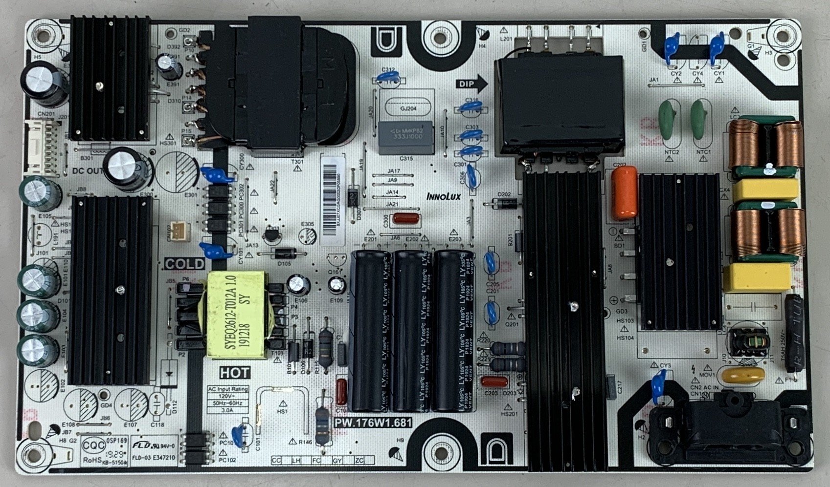 Vizio Innolux Power Board PW.176W1.681 (G19070526) for V655-G9 TV