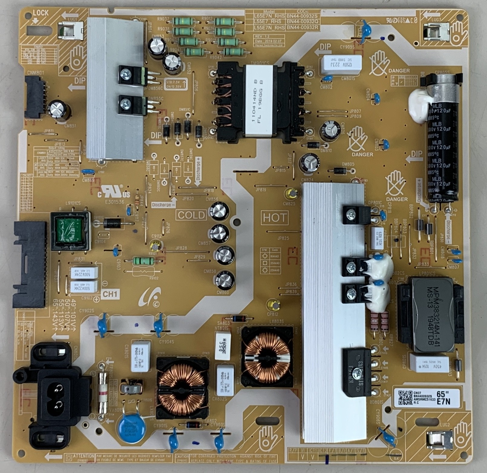 Samsung BN4400932S Power Board for UN65NU6900FXZA (P04) TV