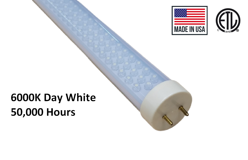 2FT LED Tube Light Bulb G13 T8  24" 8W 800 Lumen 6000K Made in USA