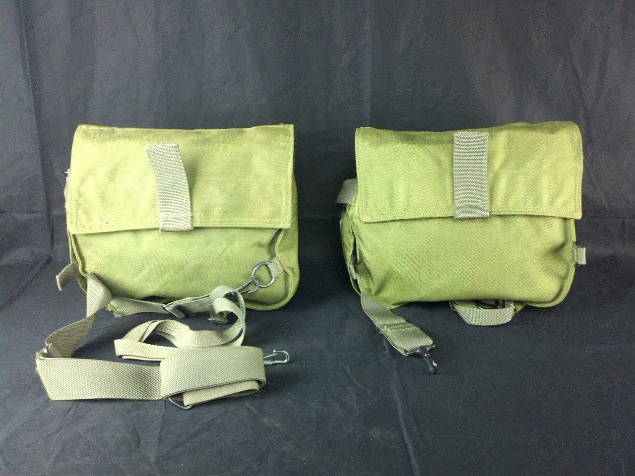 M-42 Gas Mask Carrier Pouch Lot of 2 NSN 4240-01-224-4196