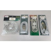 6-25ft DB25 Serial Printer Modem Extension Cable Cord 28AWG Male Female MF RS232