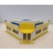 HO Scale Corner Diner White and Gold