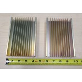 2 Large Heatsinks 6" x 4" x 1.25" Extruded Aluminum 1.3 lbs. each