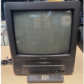 Toshiba MV13M2 13" CRT TV VCR Combo Retro Gaming With Remote - TESTED Working
