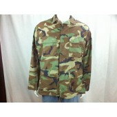 Hot Weather BDU Coat Medium 2X-Short Woodland 8415-01-390-8542