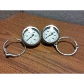 2 NOSHOCK 0- 2000 & 0-3000 PSI Pressure Gauge 316 SS Tube & Socket