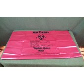 Lot of 20 Drawstring 38" x 38' 33 Gallon Biohazard Bags