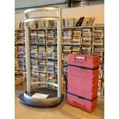 Nomadic Display Rolling Kiosk With Wheeled Case