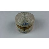 C F MONROE  Hand Painted Wave Crest Dresser Jar 3" x 3" x 2-3/4". 