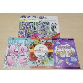 Lot of 5 Adult Coloring Books Animals Patterns Quotes and Inspirational