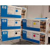 Set of 5 HP Color LaserJet Toners Q2670A, Q2671A, Q2672A, Q2673A