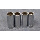 S-K Tools 4pc 3/8" Drive 12 Point Deep Standard Sockets 13/16" to 5/8"