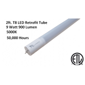 Reliance 2FT LED Tube Light Bulb G13 T8  24" 9W 900 Lumen 5000K 