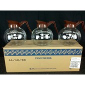 Commercial Coffee Decanters Carafes 10 Cup Glass with Brown Handle NEW Qty 3