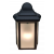 Outdoor Porch Light LED Bulb 9" Black Fixture with Frosted Glass Panes