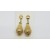 Vintage Gold Tone Dangle Clip On Earrings